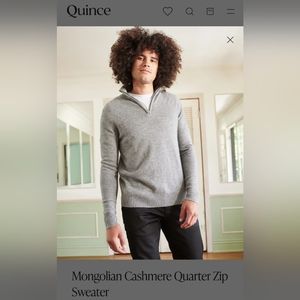 Quince Men's Cashmere Quarter Zip